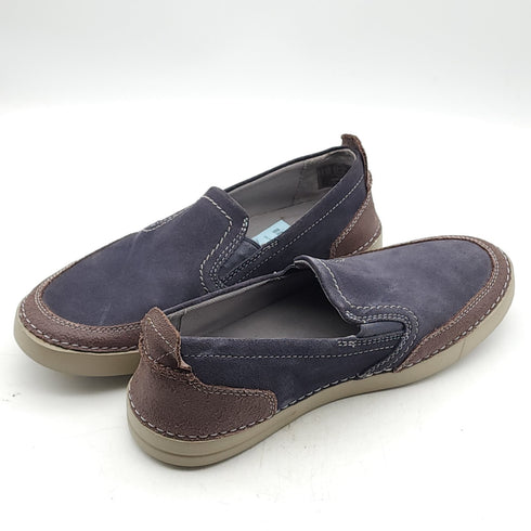 CLARKS Men's Gossler Race Slip-On Sneakers Blue Suede Size 8 MSRP $90